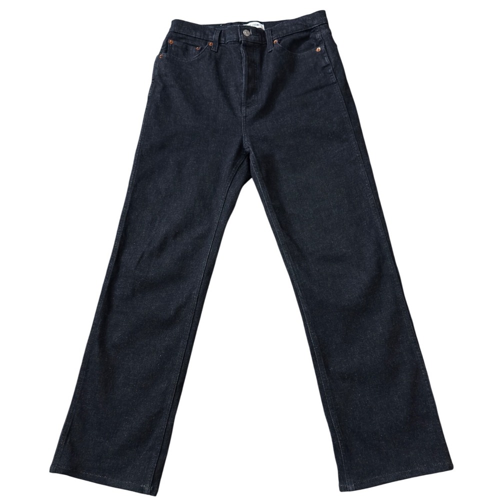 REDONE 90's Button High Rise Straight Leg Jeans Dark Indigo Noir Size 29 AA01‎